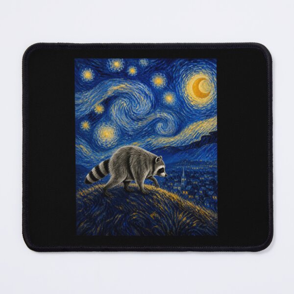 Item preview, Jimothy Raccoon Starry Night Van Gogh Art Seattle Meme designed and sold by MonteSorado.