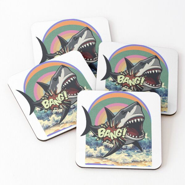 Item preview, Shark Retro Comic Book Vintage Pop Art Ocean Waves designed and sold by aliyeus.