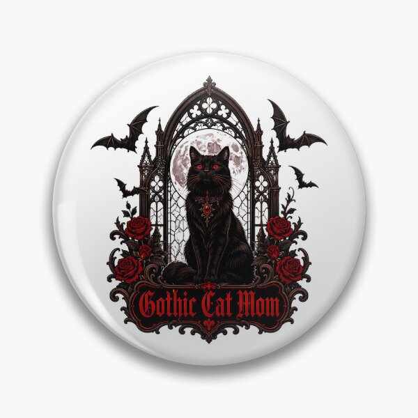 Item preview, Gothic Cat Mom Red Moon Bat Cat Lover designed and sold by chattsuede.