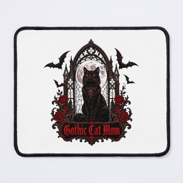 Item preview, Gothic Cat Mom Red Moon Bat Cat Lover designed and sold by chattsuede.