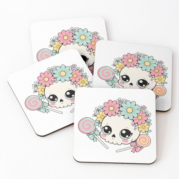 Item preview, Pastel Goth Flower Crown Skull Kawaii Creepy Cute designed and sold by chattsuede.