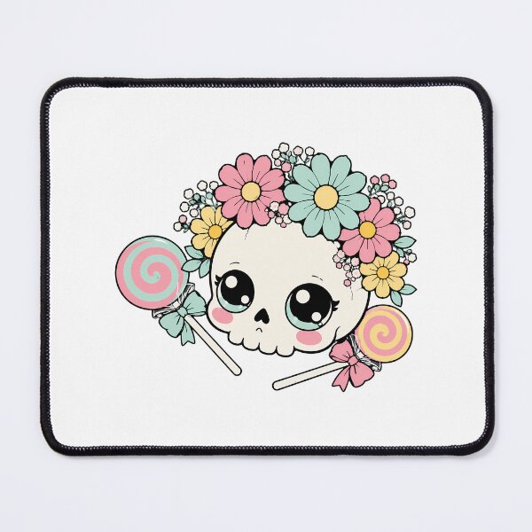 Item preview, Pastel Goth Flower Crown Skull Kawaii Creepy Cute designed and sold by chattsuede.