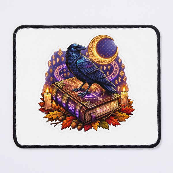 Item preview, Mystic Raven | Witchcraft Raven | Gothic Crow | Moon Magic | Halloween Raven | Occult Fantasy | Witchcore Art designed and sold by MrDev.