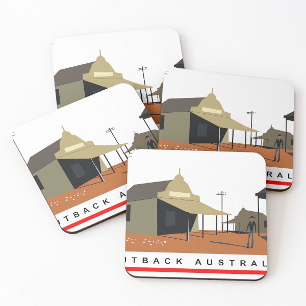 Item preview, Australian Outback Country Town Graphic Illustration designed and sold by Al Benge - NZ & Australian Art.