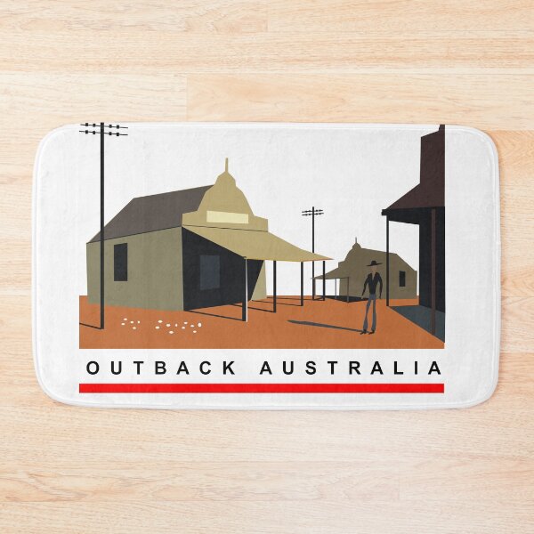 Item preview, Australian Outback Country Town Graphic Illustration designed and sold by Al Benge - NZ & Australian Art.