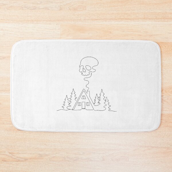 Item preview, Single Line Skull Cabin Eerie Nature Lover designed and sold by chattsuede.