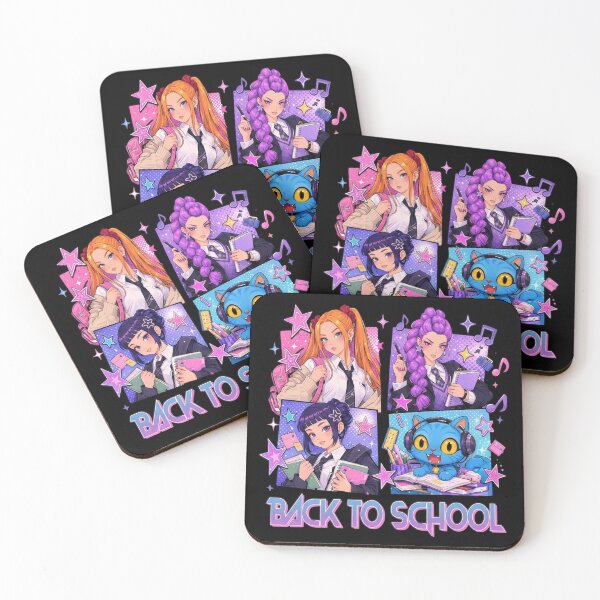 Item preview, Back To School Anime Girls And Cute Blue Cat designed and sold by DamianRoy88.