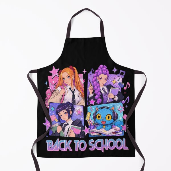 Item preview, Back To School Anime Girls And Cute Blue Cat designed and sold by DamianRoy88.