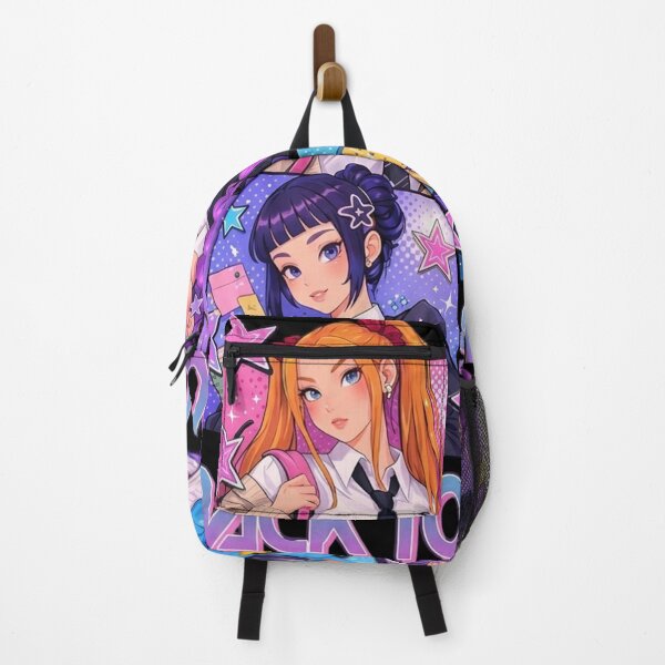 Item preview, Back To School Anime Girls And Cute Blue Cat designed and sold by DamianRoy88.