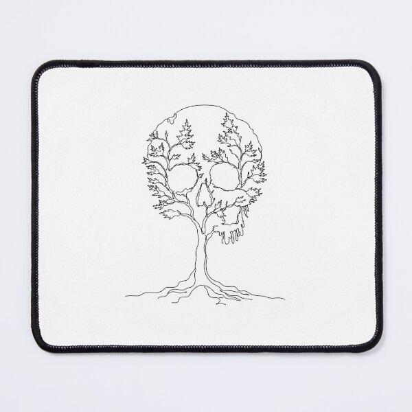 Item preview, Continuous Line Skull Tree Minimalist Gothic Surreal designed and sold by chattsuede.