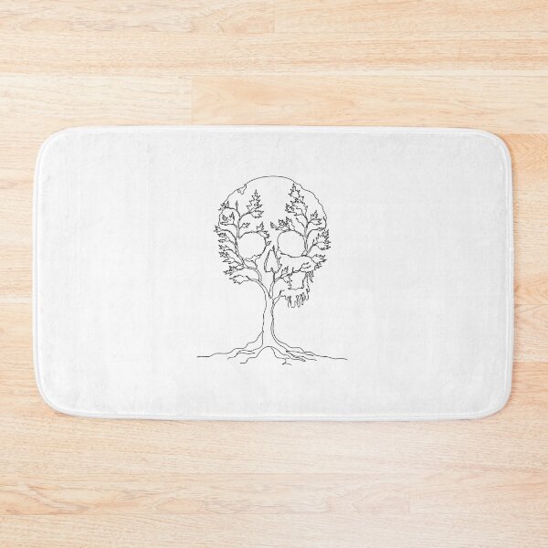 Item preview, Continuous Line Skull Tree Minimalist Gothic Surreal designed and sold by chattsuede.