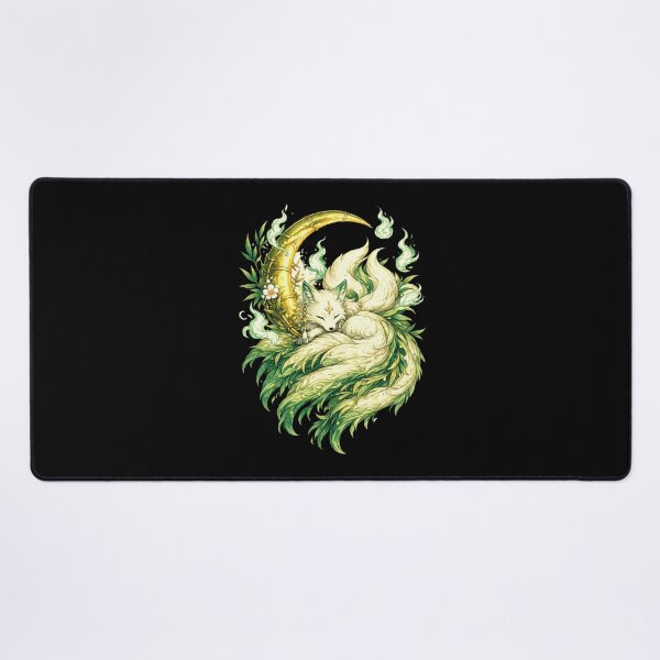 Item preview, Sleeping Kitsune | Nine Tailed Fox | Japanese Spirit Fox | Mystic Fox | Moon Fox | Fantasy Yokai | Celestial Fox designed and sold by MrDev.