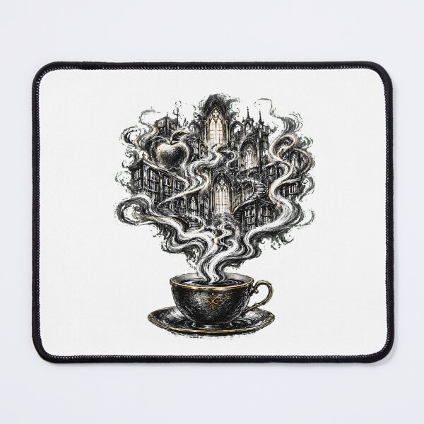 Item preview, Dark Academia Teacup Library Gothic Ink Engraving designed and sold by chattsuede.