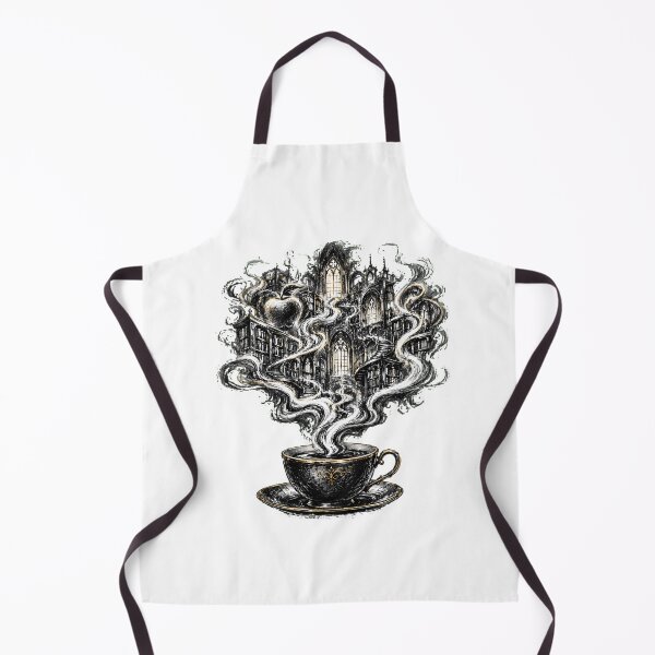 Item preview, Dark Academia Teacup Library Gothic Ink Engraving designed and sold by chattsuede.