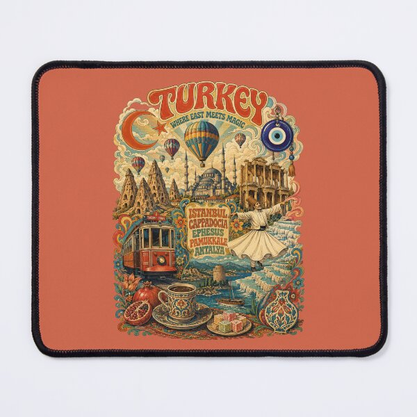 Item preview, Magical Turkey Vintage Travel Illustration Poster designed and sold by Skyrocketz.