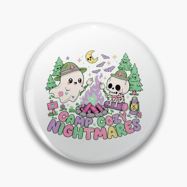 Item preview, Pastel Goth Camping Cute Ghost Skeleton Kawaii Halloween designed and sold by chattsuede.