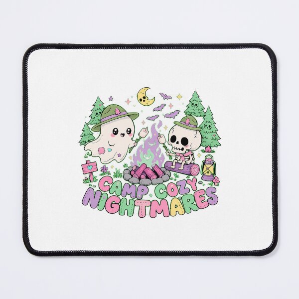 Item preview, Pastel Goth Camping Cute Ghost Skeleton Kawaii Halloween designed and sold by chattsuede.