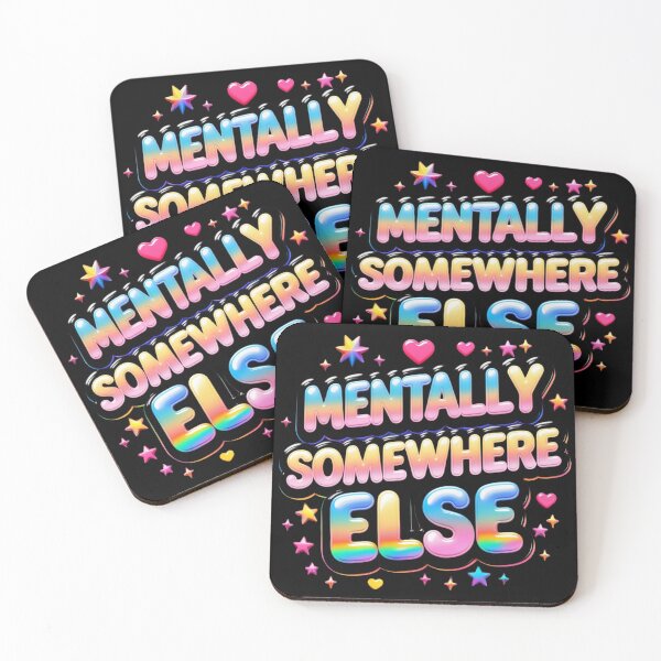 Item preview, Mentally Somewhere Else. Cute Pastel Rainbow Typography Quote. Funny Introvert Aesthetic Gift. designed and sold by Aarvya Fashion Club ( A.F.C ).