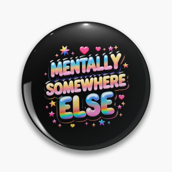 Item preview, Mentally Somewhere Else. Cute Pastel Rainbow Typography Quote. Funny Introvert Aesthetic Gift. designed and sold by Aarvya Fashion Club ( A.F.C ).