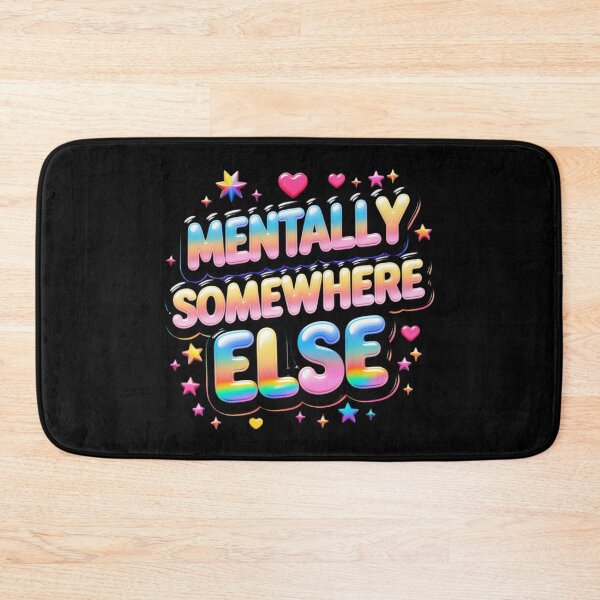 Item preview, Mentally Somewhere Else. Cute Pastel Rainbow Typography Quote. Funny Introvert Aesthetic Gift. designed and sold by Aarvya Fashion Club ( A.F.C ).