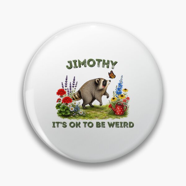 Item preview, Jimothy Raccoon Among Garden Flowers IT'S OK TO BE WEIRD designed and sold by MonteSorado.
