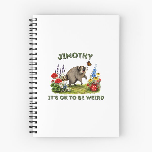 Item preview, Jimothy Raccoon Among Garden Flowers IT'S OK TO BE WEIRD designed and sold by MonteSorado.