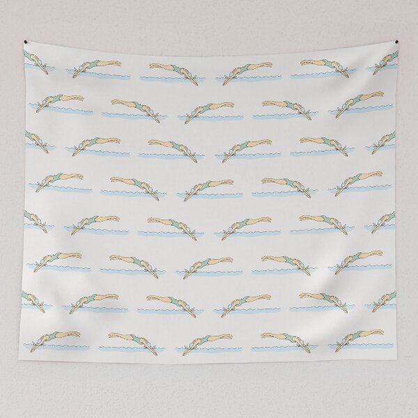 Item preview, Swimmer Line Drawing designed and sold by MaddiLoppnow.