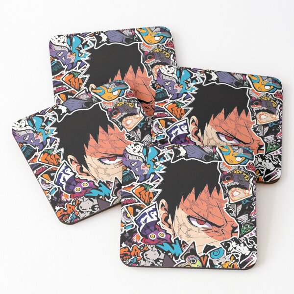 Item preview, Crimson Eye Warrior Collage – Urban Graffiti Anime Style Digital Art Print designed and sold by Dyan4.