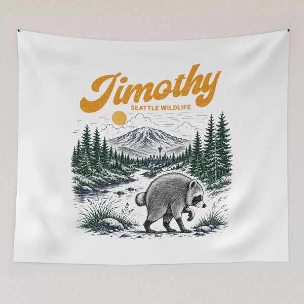 Item preview, Jimothy Seattle Wildlife Raccoon Pacific Northwest Nature Humor designed and sold by MonteSorado.