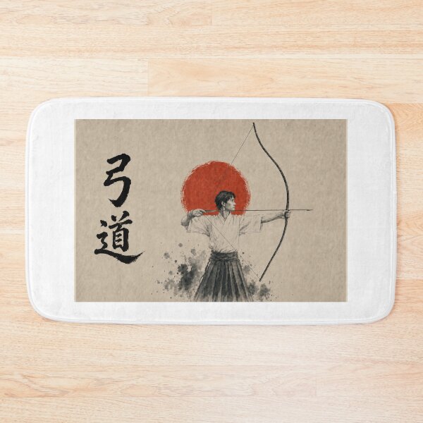 Item preview, Kyudo 弓道 - Japanese Archery Sumi-e Ink Painting designed and sold by KeisJapan.
