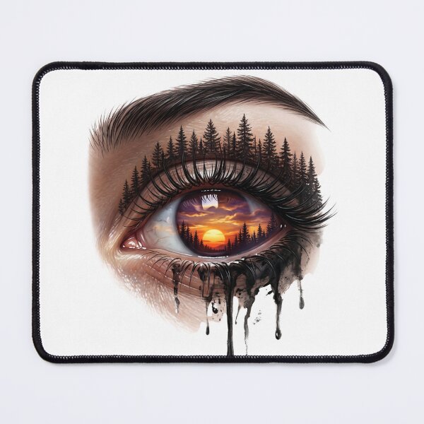 Item preview, Surreal Forest Eye with Sunset Iris and Ink Tears designed and sold by StormVape.