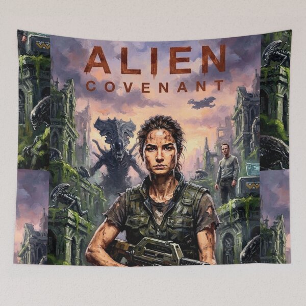 Item preview, Alien Covenant Sci-Fi Horror Fine Art Tribute designed and sold by Art's Diner.