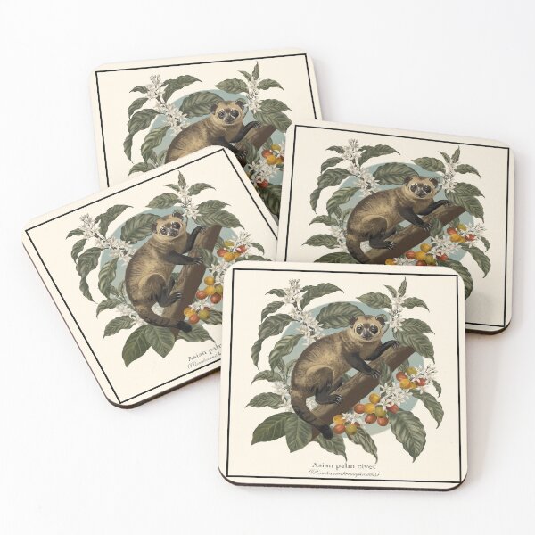 Item preview, Asian palm civet on coffee tree designed and sold by Art_By_Wing.