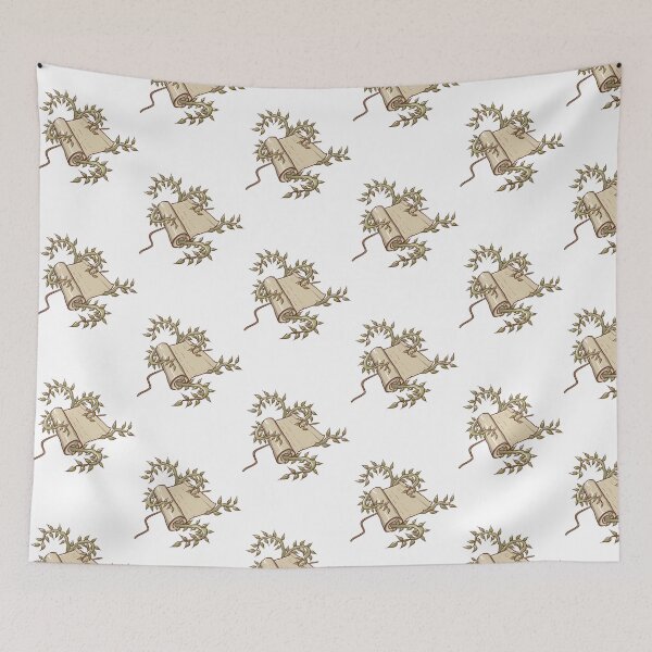 Item preview, Vintage Paper Scroll With Cottagecore Botanical Green Vines Art designed and sold by Schokcoladee.