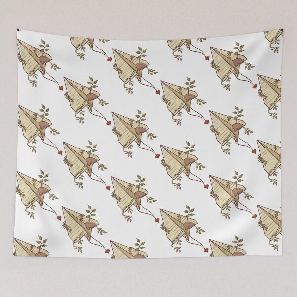 Item preview, Paper Airplane With Plant Cute Whimsical Botanical Leaf Design designed and sold by Schokcoladee.