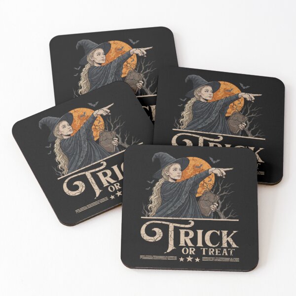 Item preview, Blonde Witch Trick or Treat Halloween Moon designed and sold by BostuKorina.