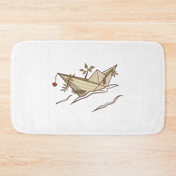 Item preview, Paper Boat With Plant Cute Whimsical Ocean Voyage Art designed and sold by Schokcoladee.