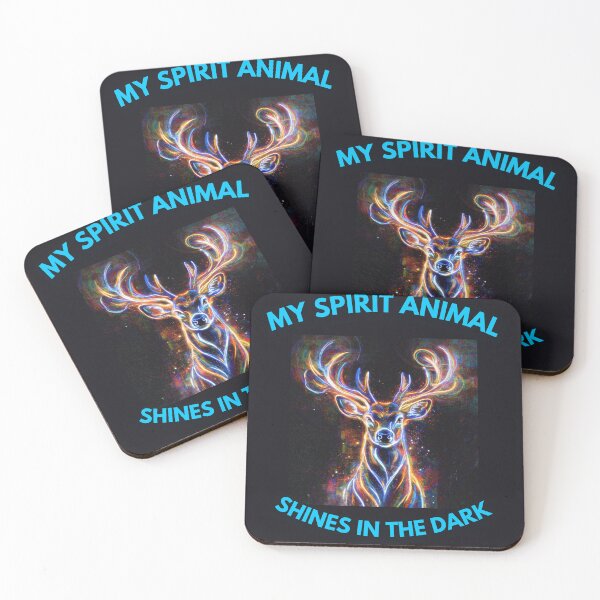 Item preview, Neon Deer Spirit Animal Glow Art designed and sold by amusefullife.