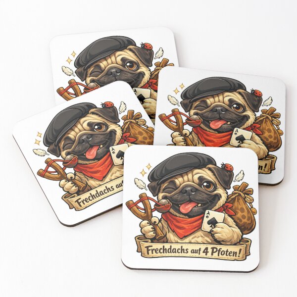 Item preview, Mischievous pug – cheeky, charming & irresistible! The feel-good design for all year round. designed and sold by CoolContent Factory.