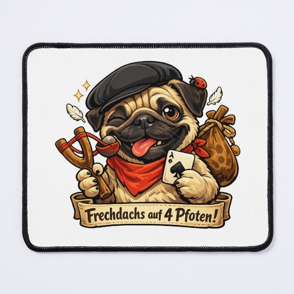 Item preview, Mischievous pug – cheeky, charming & irresistible! The feel-good design for all year round. designed and sold by CoolContent Factory.