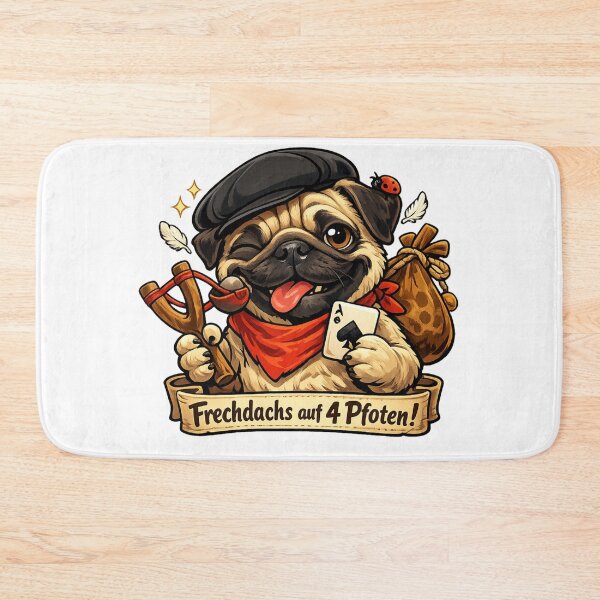 Item preview, Mischievous pug – cheeky, charming & irresistible! The feel-good design for all year round. designed and sold by CoolContent Factory.