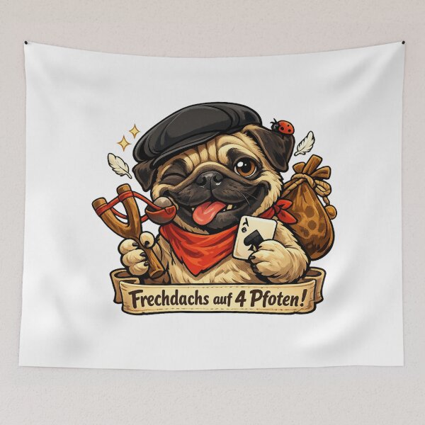 Item preview, Mischievous pug – cheeky, charming & irresistible! The feel-good design for all year round. designed and sold by CoolContent Factory.