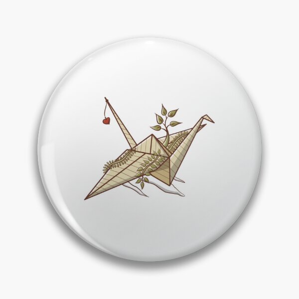 Item preview, Oritsuru Origami Crane Cute Whimsical Botanical Bird Graphic designed and sold by Schokcoladee.