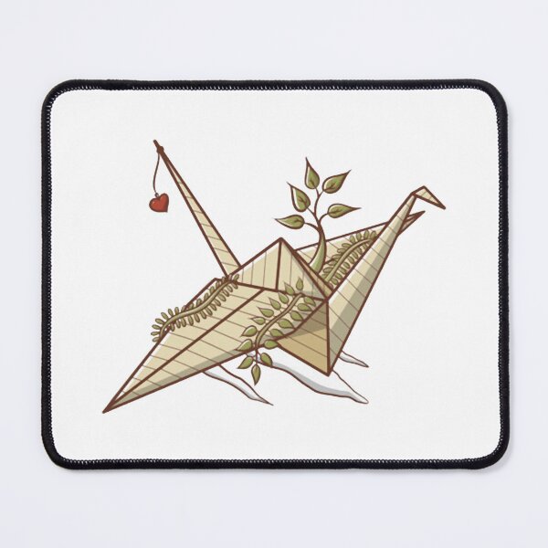 Item preview, Oritsuru Origami Crane Cute Whimsical Botanical Bird Graphic designed and sold by Schokcoladee.