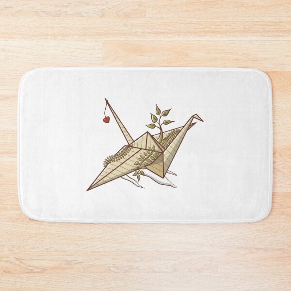 Item preview, Oritsuru Origami Crane Cute Whimsical Botanical Bird Graphic designed and sold by Schokcoladee.
