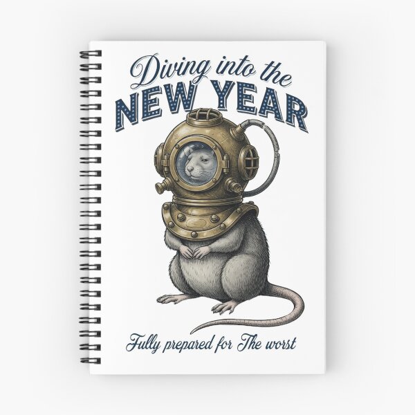 Item preview, Diving into the New Year Rat Diving Helmet Funny designed and sold by CF_VintageDesign.