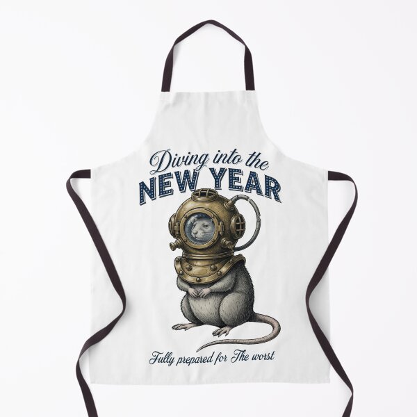 Item preview, Diving into the New Year Rat Diving Helmet Funny designed and sold by CF_VintageDesign.