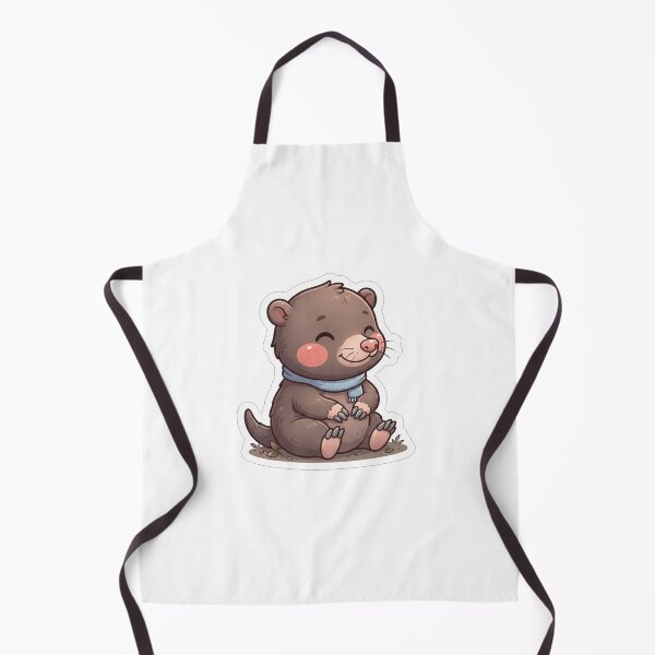 Item preview, Cute Little Mole Wearing Winter Scarf designed and sold by Owcomm.