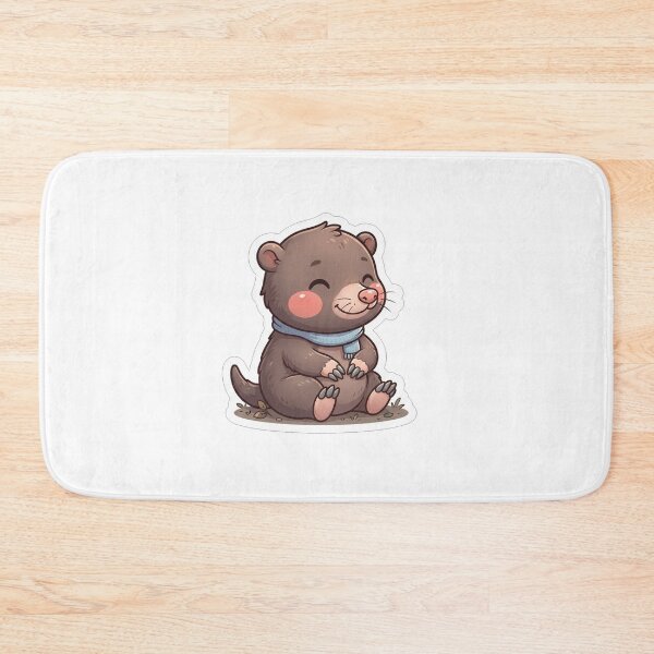 Item preview, Cute Little Mole Wearing Winter Scarf designed and sold by Owcomm.