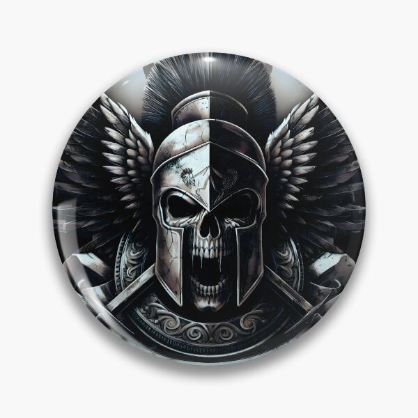 Item preview, MOLON LABE –  FIERCE SPARTAN SKULL [WINGED HELMET] designed and sold by Takin-Thepiss.